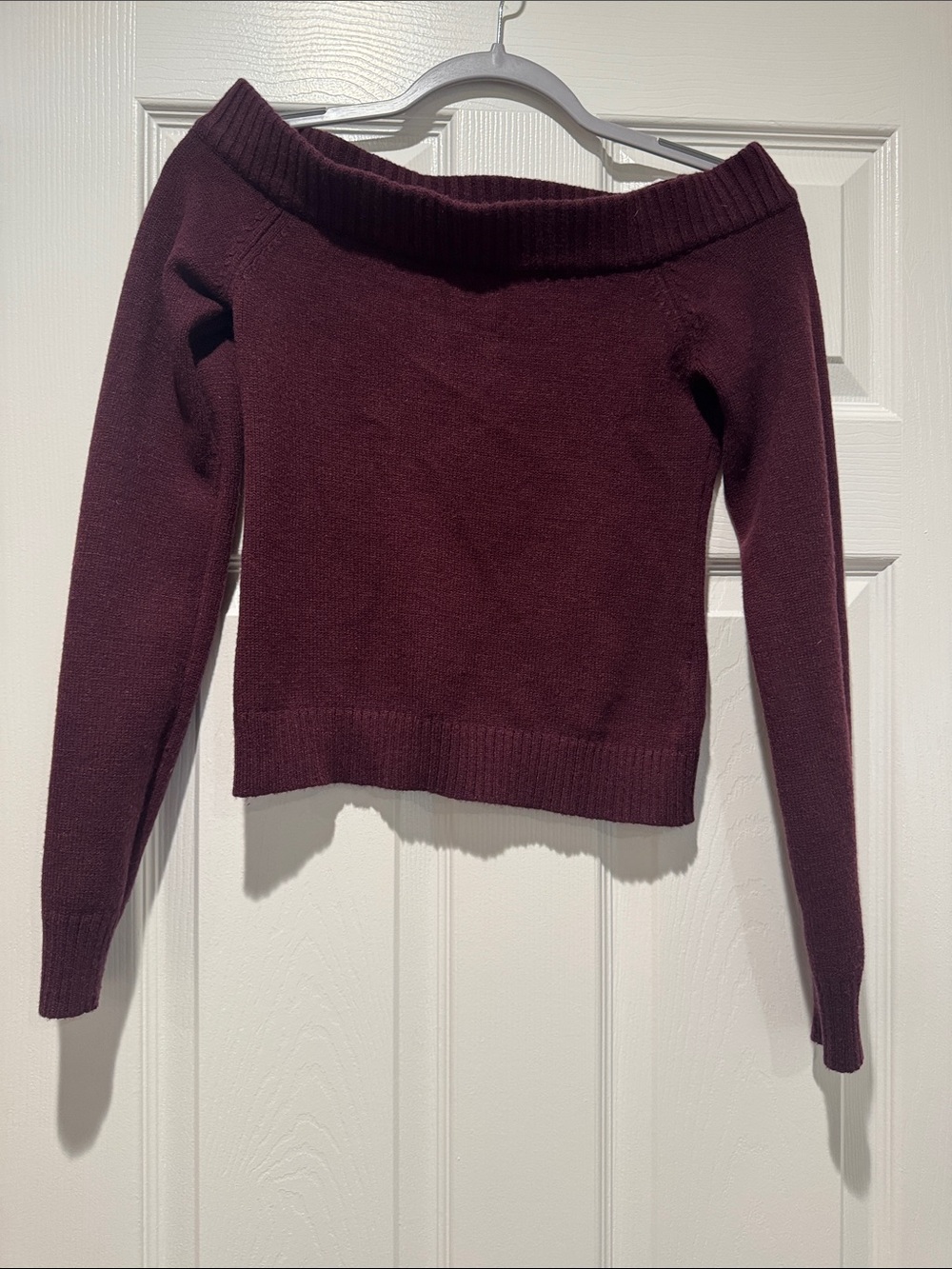 Edikted Off-the-Shoulder Sweater in Burgundy